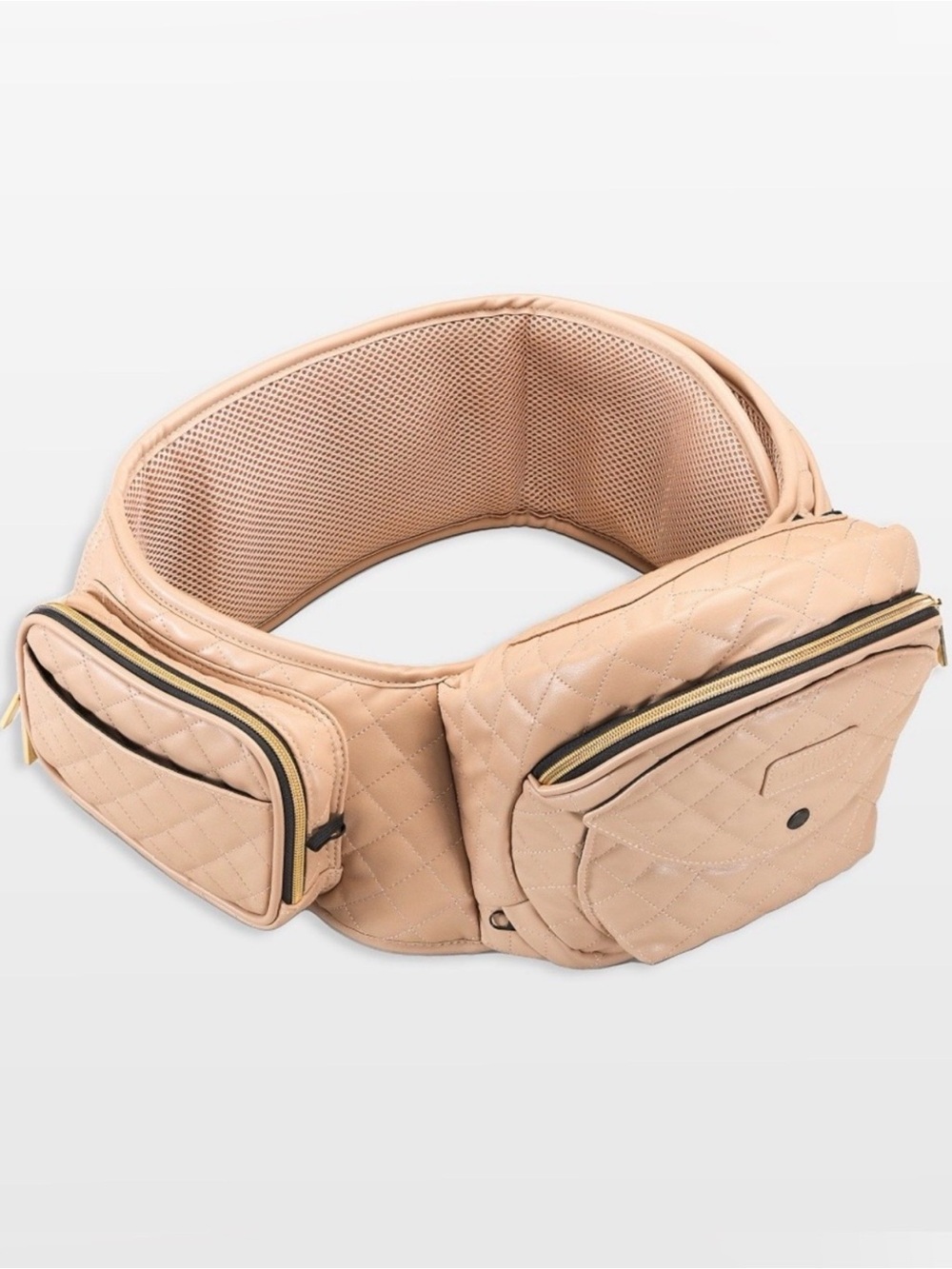 Tushbaby Tan Quilted Vegan Leather